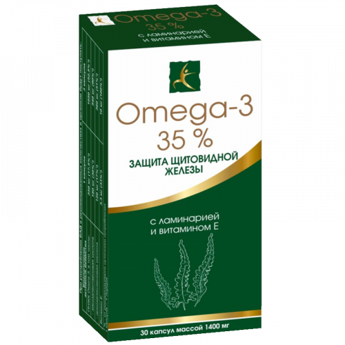 фото упаковки Омега-3 35% с ламинарией и витамином Е