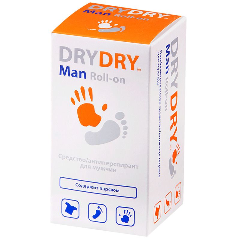 фото упаковки Dry Dry Man средство от обильного потовыделения для мужчин
