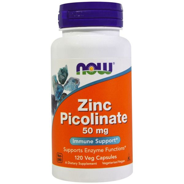 фото упаковки NOW Zinc Picolinate Пиколинат Цинка
