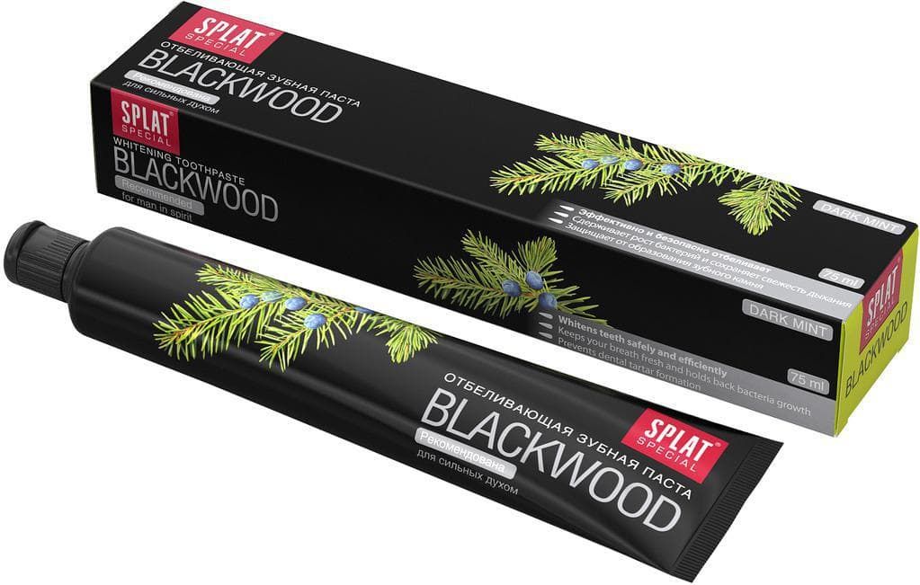 Splat Special Зубная паста Blackwood, без фтора, паста зубная, 75 мл, 1 шт.