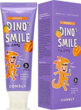 фото упаковки Consly Dino’s smile Детская гелевая зубная паста c ксилитом