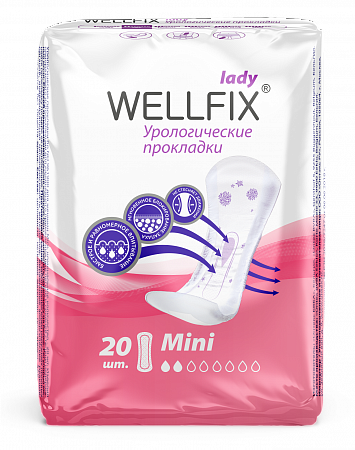 фото упаковки Wellfix Прокладки урологические Леди Мини