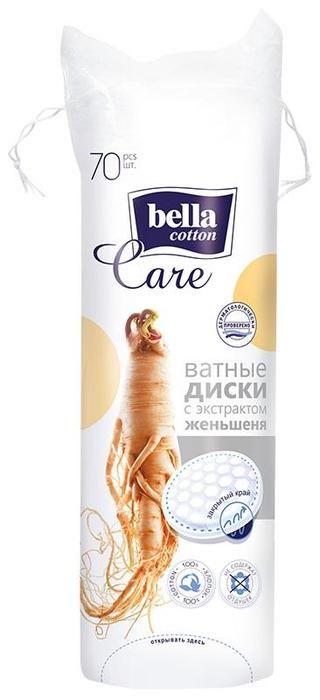 фото упаковки Bella Cotton Care Ватные диски экстракт женьшеня