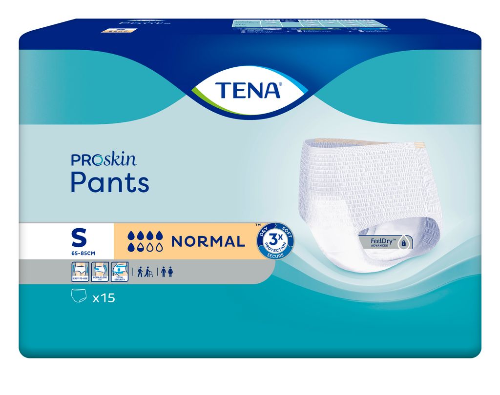 Подгузники-трусы для взрослых Tena Pants Normal, Small S (1), 65-85 см, 15 шт.