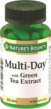 фото упаковки Natures Bounty Мультидэй зеленый чай витаминный комплекс