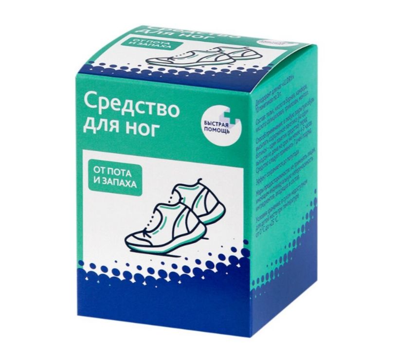 фото упаковки Быстрая помощь Средство для ног от пота и запаха, порошок, 3 г, 10 шт. фото упаковки Быстрая помощь Средство для ног от пота и запаха