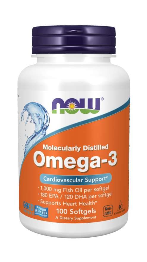 фото упаковки NOW Omega-3 Омега-3 1000 мг