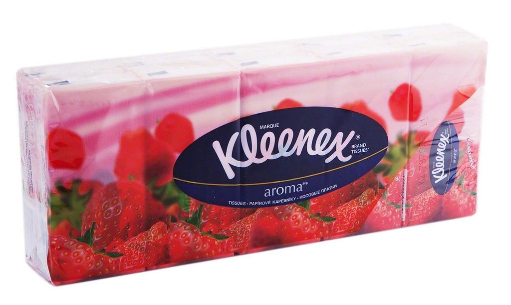 фото упаковки Kleenex Платки носовые бумажные клубника