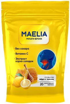 фото упаковки Maelia Мульти-Бронх Мед и лимон