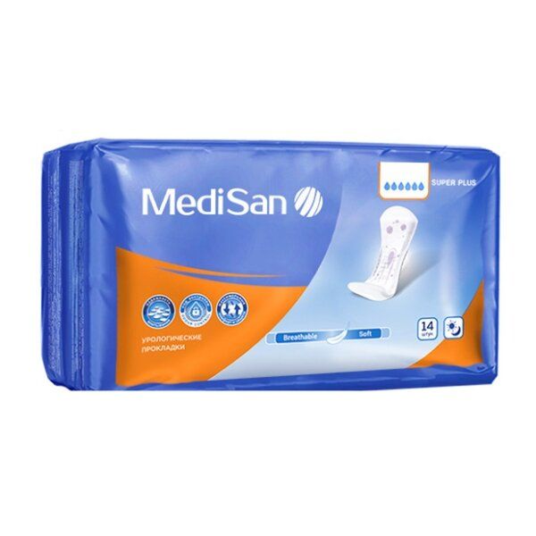 фото упаковки MediSan Super plus прокладки урологические