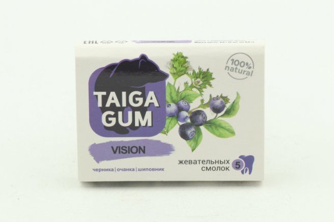 Taiga Gum Смолка жевательная Вижн, без сахара, 5 шт.