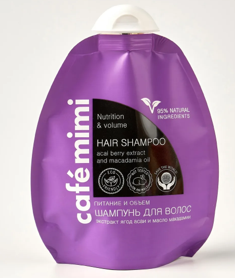 фото упаковки Cafe mimi Шампунь для волос Питание и объем