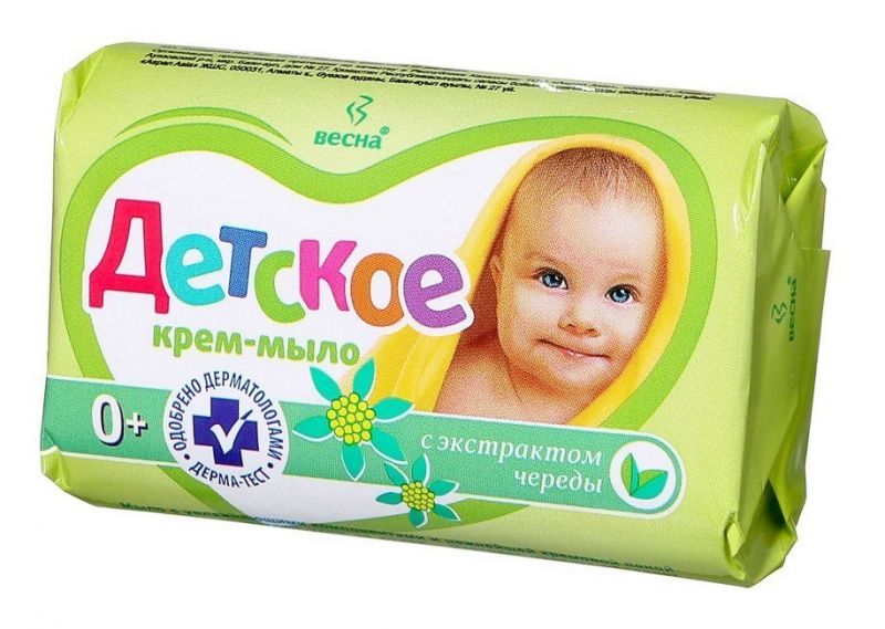 фото упаковки Весна Крем-мыло детское с экстрактом череды
