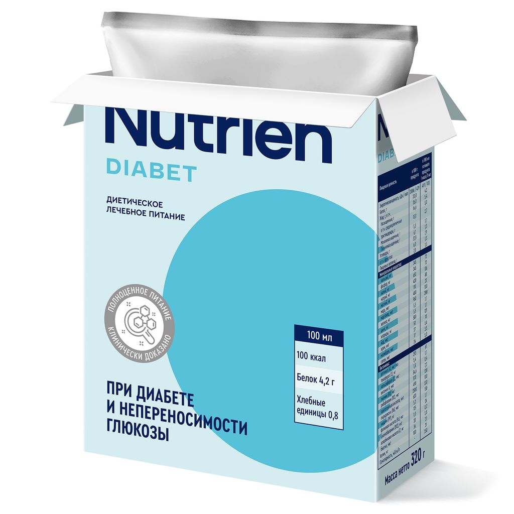 Nutrien Diabet, смесь сухая, нейтральный, 320 г, 1 шт.