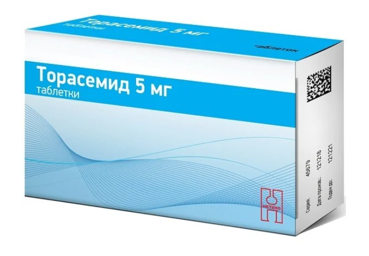Торасемид, 5 мг, таблетки, 60 шт. купить по цене от 189 руб в Челябинске, заказать с доставкой в аптеку, инструкция по применению, отзывы, аналоги, Хетеро Лабс Лимитед