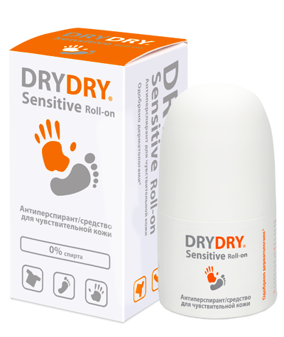 фото упаковки Dry Dry Sensitive средство от обильного потовыделения