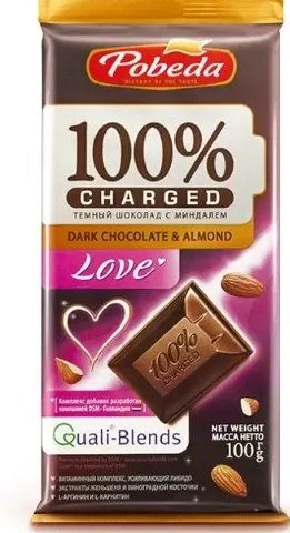 фото упаковки Чаржед шоколад темный с миндалем Love