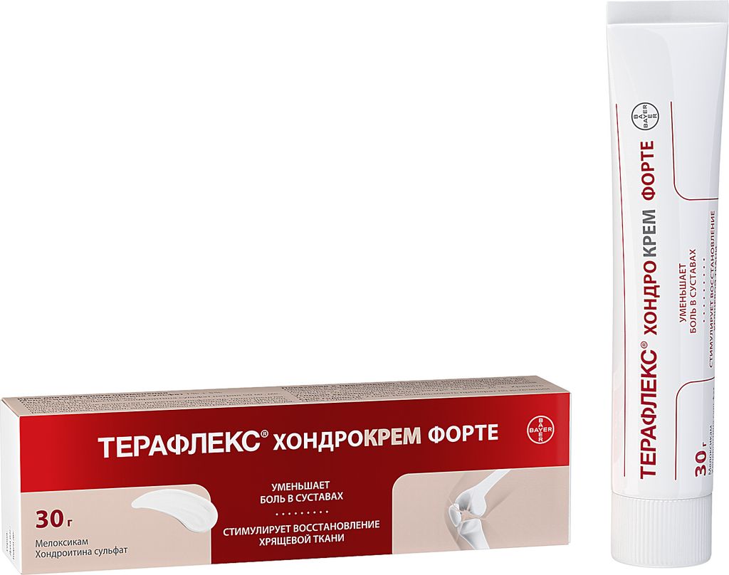 Терафлекс Хондрокрем Форте, 1% + 5%, крем для наружного применения, 30 г, 1 шт.