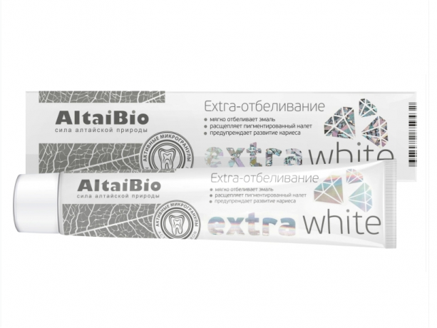 фото упаковки Altaibio Зубная паста Экстра отбеливание