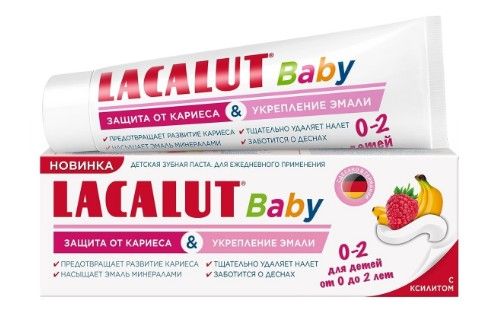 фото упаковки Lacalut Baby Зубная паста детская Защита от кариеса и Укрепление эмали