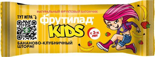 фото упаковки Фрутилад Kids батончик Бананово- клубничный шторм