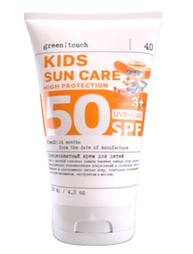 фото упаковки Green touch Sun Солнцезащитный крем для детей