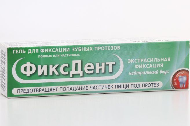 фото упаковки ФиксДент Гель Экстрасильный для зубных протезов