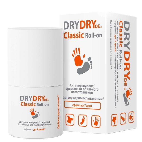 фото упаковки Dry Dry Classic Roll-on средство от обильного потовыделения