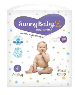 фото упаковки Sunnybaby Подгузники детские maxi