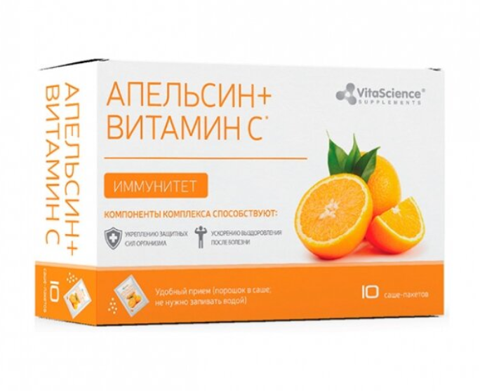 фото упаковки Vitascience Комплекс апельсина, витамина C и Zn