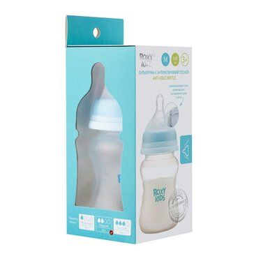 Roxy-kids бутылочка для кормления с силиконовой соской, для детей с 3 месяцев, с широким горлышком, 160 мл, 1 шт.