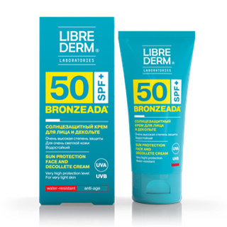 фото упаковки Librederm Bronzeada Крем для лица и зоны декольте солнцезащитный SPF50