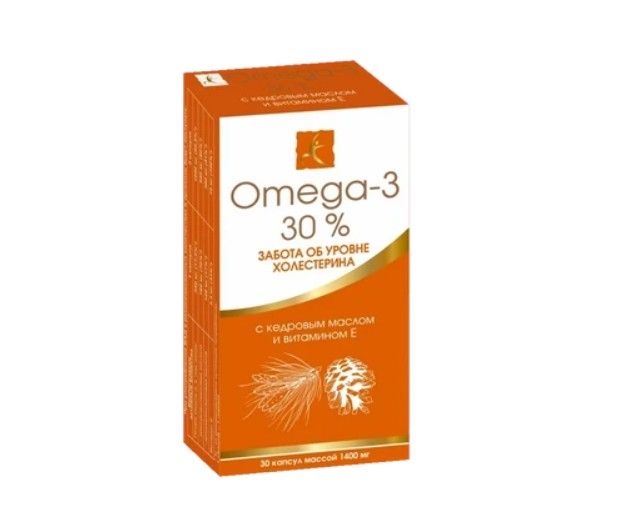 фото упаковки Омега-3 с кедровым маслом и витамином Е