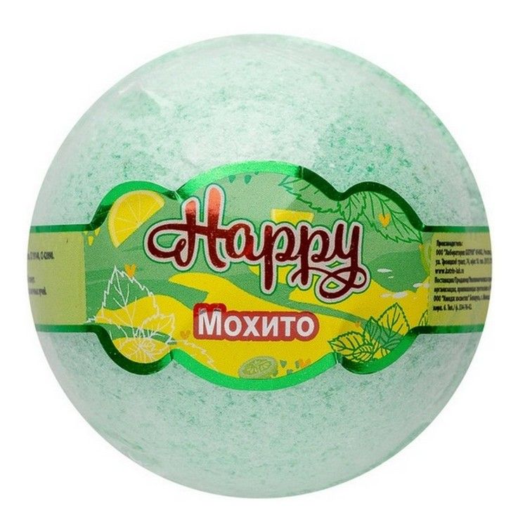 фото упаковки Happy Шар бурлящий для ванны Мохито