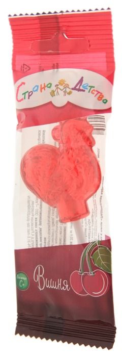 фото упаковки Страна Детства Петушок на палочке витамин С вишня