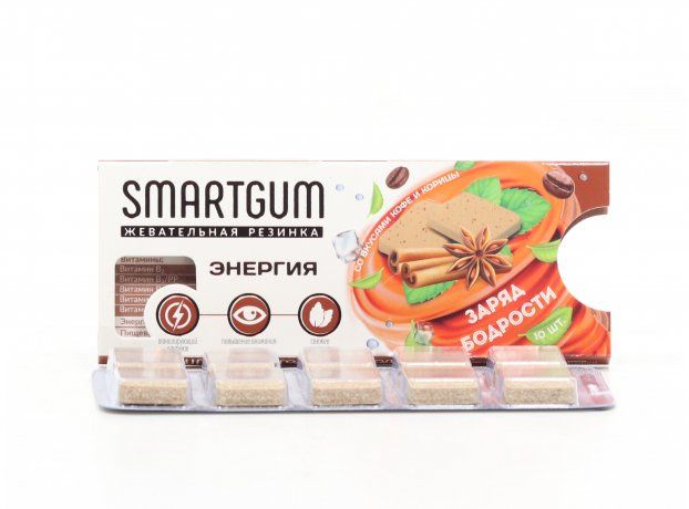 фото упаковки Smartgum Энергия Заряд бодрости кофе+корица