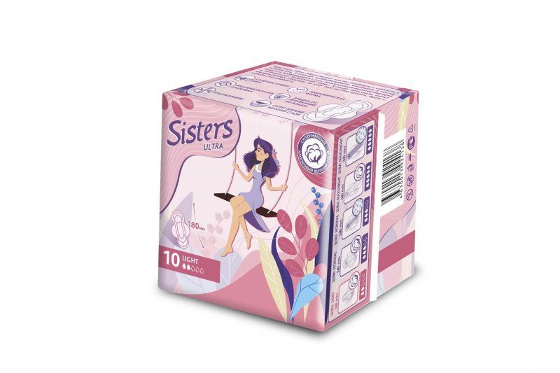 фото упаковки Sisters Ultra Light прокладки женские гигиенические