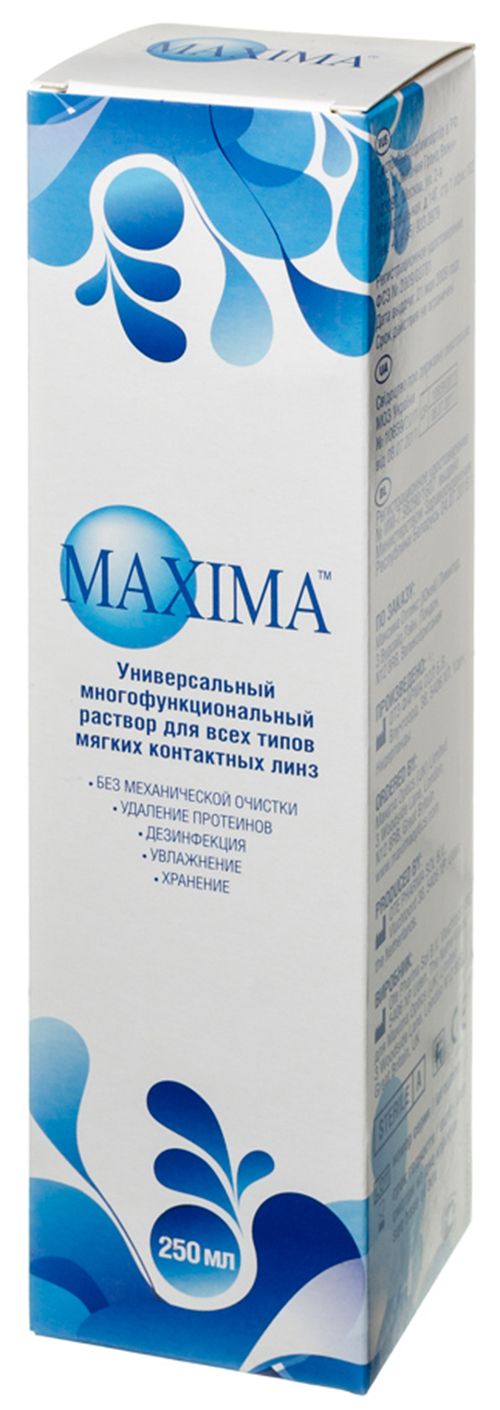фото упаковки Maxima раствор универсальный для ухода за контактными линзами