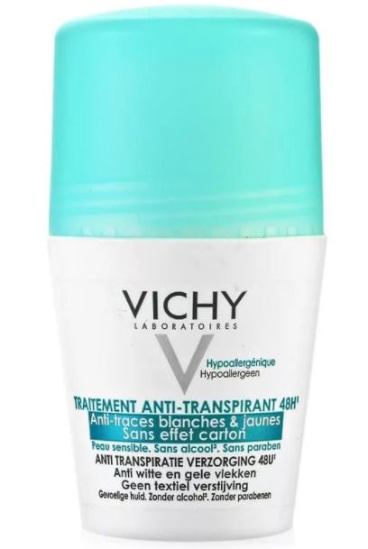 фото упаковки Vichy Deodorants дезодорант против белых и желтых пятен 48 ч