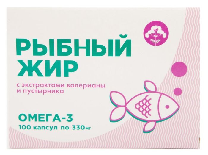 фото упаковки Рыбный жир с экстрактом валерианы и пустырника