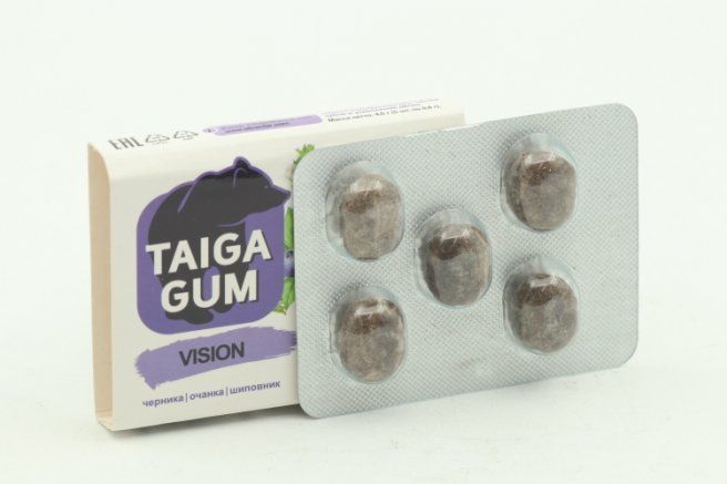 фото упаковки Taiga Gum Смолка жевательная Вижн
