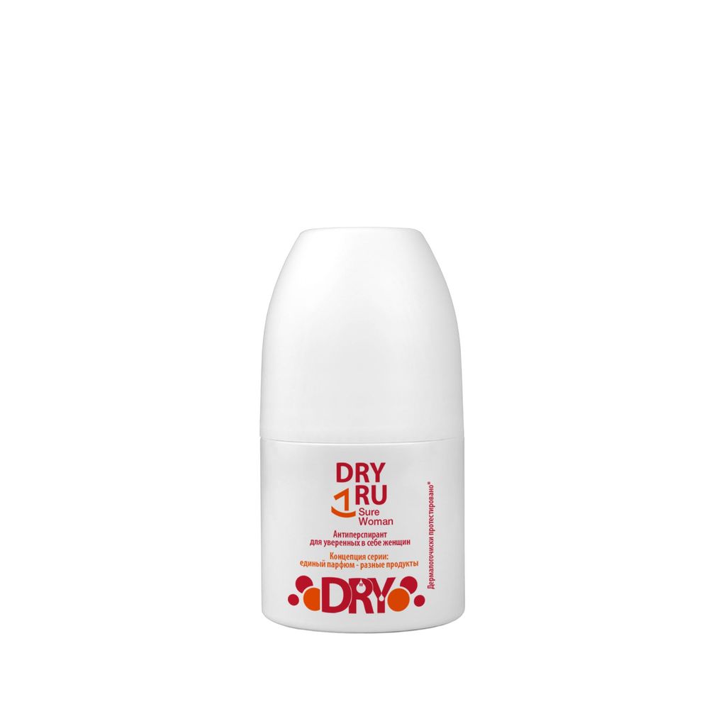 Dry Ru Sure Woman Антиперспирант для уверенных в себе женщин, антиперспирант ролик, 50 мл, 1 шт.
