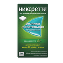 Никоретте, 2 мг, жевательная резинка (свежая мята), 30 шт.