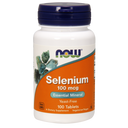 NOW Selenium Селен, 100 мкг, таблетки, 100 шт.