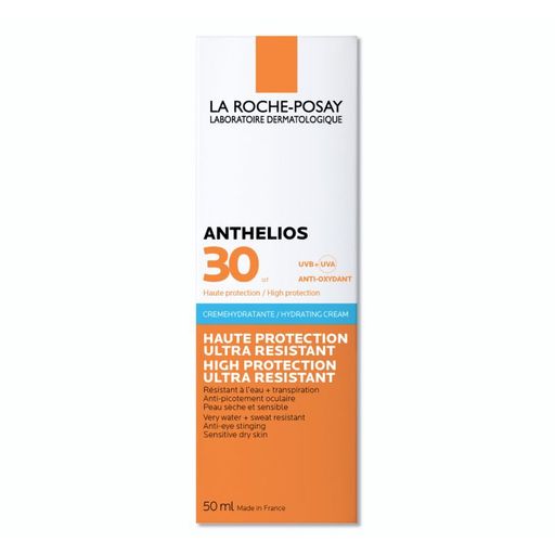 La Roche-Posay Anthelios SPF30 увлажняющий крем для лица и кожи вокруг глаз, крем для лица, для нормальной, сухой и чувствительной кожи, 50 мл, 1 шт.
