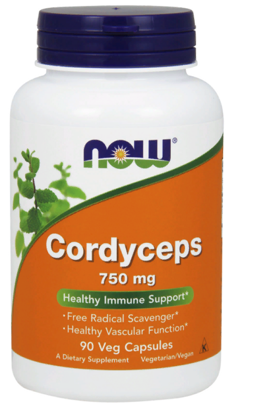 NOW Cordyceps Кордицепс, 750 мг, капсулы, 90 шт.