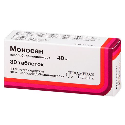Моносан, 40 мг, таблетки, 30 шт.