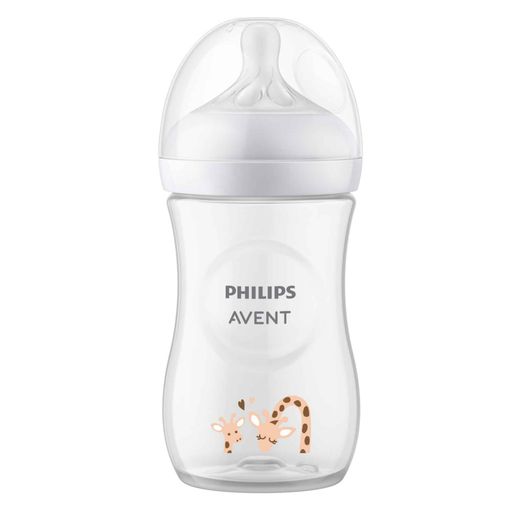 Philips Avent Бутылочка с силиконовой соской Natural Response 1m+, арт. SCY903/66, бутылочка для кормления, средний поток, 260 мл, 1 шт.