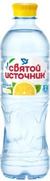 Вода Святой источник питьевая с соком лимона и ароматом мяты, негазированная, 0.5 л, 1 шт.