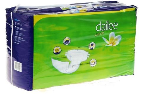 Dailee Care Super Medium подгузники для взрослых, р. M, 6 капель, 10 шт.